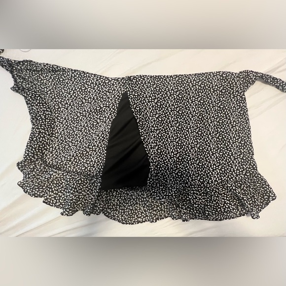 GIANNI BINI BLACK AND WHITE PATTERNED SKIRT - Picture 2 of 3